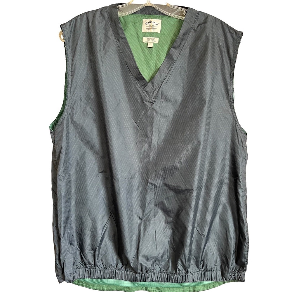 Callaway Golf Vest Adult Large Blue Vneck Slevless Lightweight Active Cntry Club